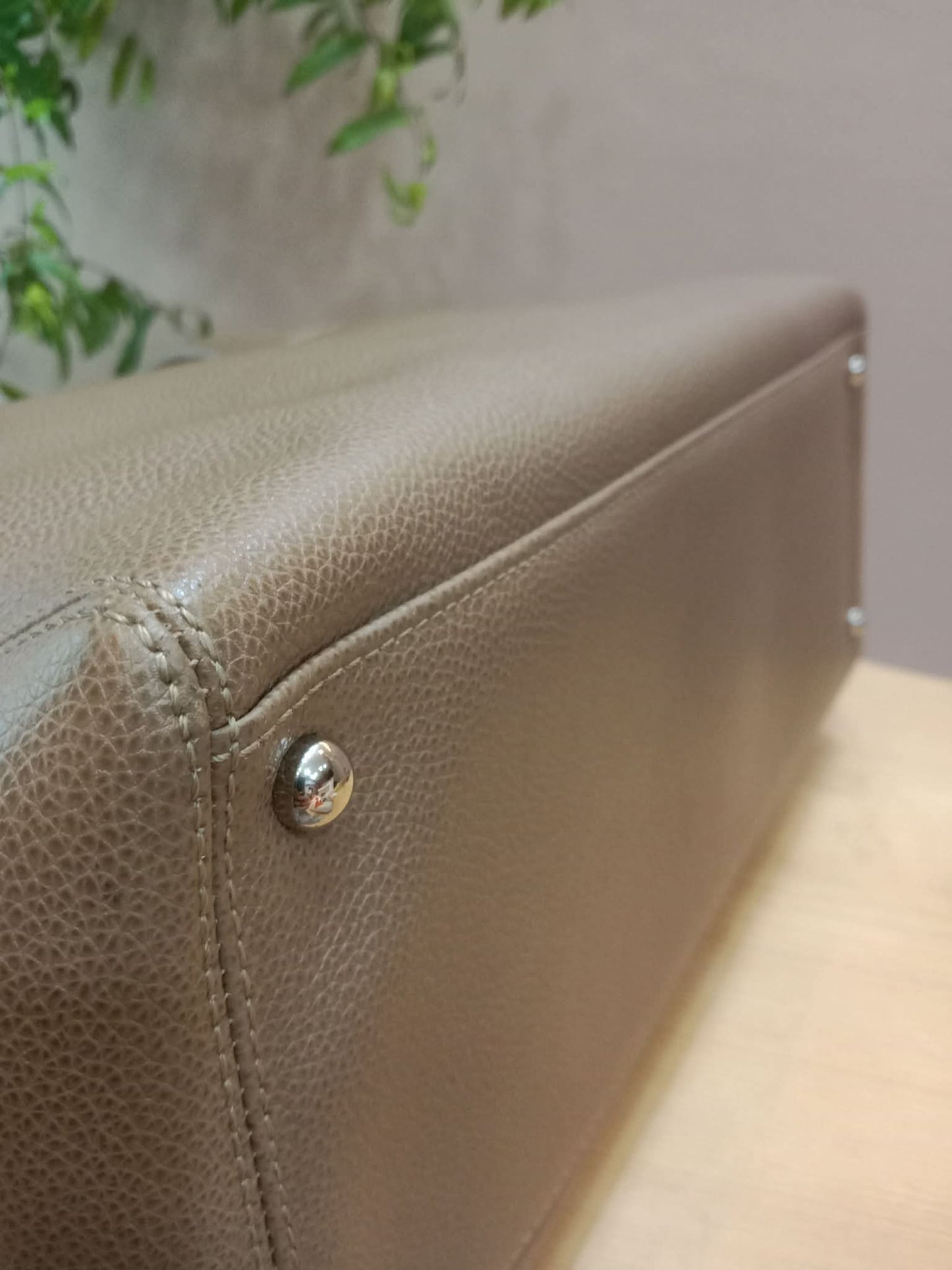 Chanel Cerf Executive Tote in Neutral Taupe Color CC Turnlock Closure Series 17