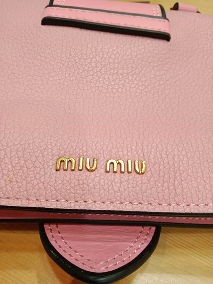 Miu Miu Lady Shoulder Bag Crafted Calfskin Pink