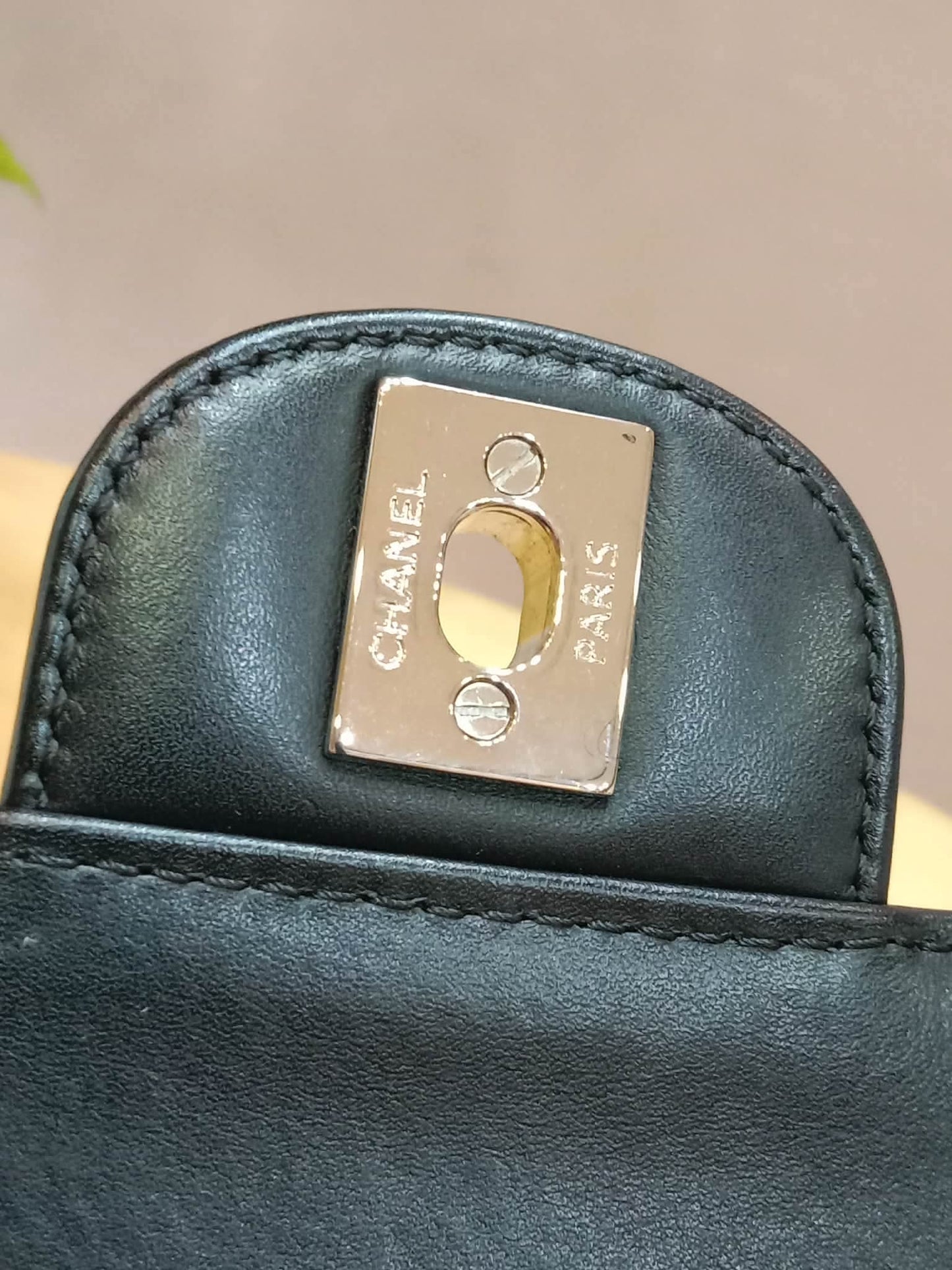 Chanel Classic Rectangular Mini Flap Patent Black Series 23
