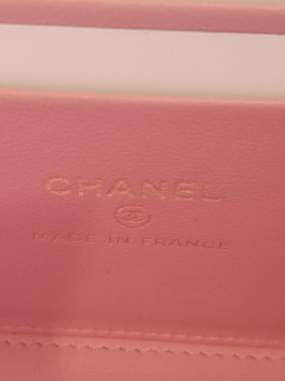 Chanel Vanity Tophandle Lambskin Pink Microchipped
