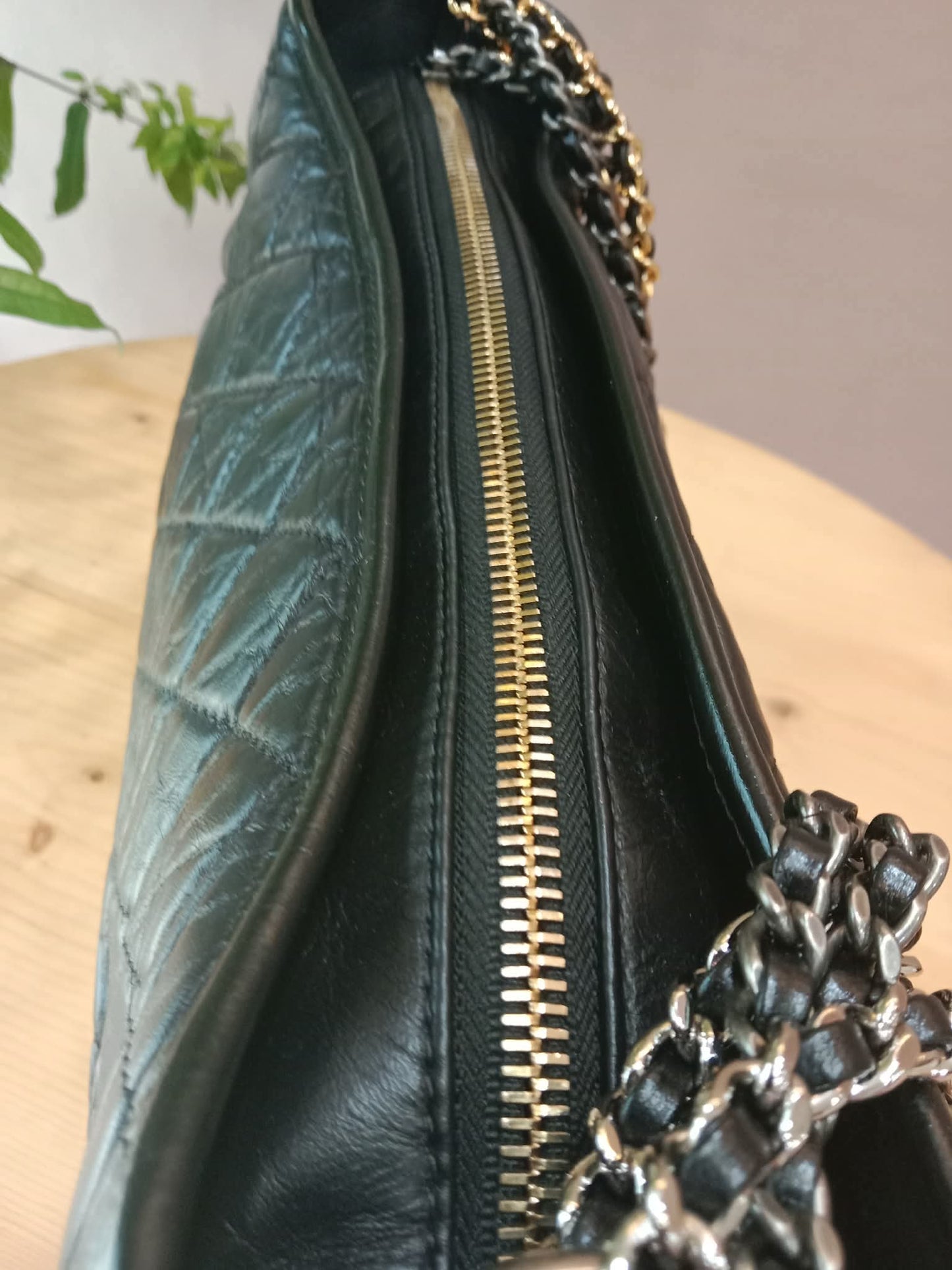 Chanel Gabrielle Medium Calfskin Black Series 24