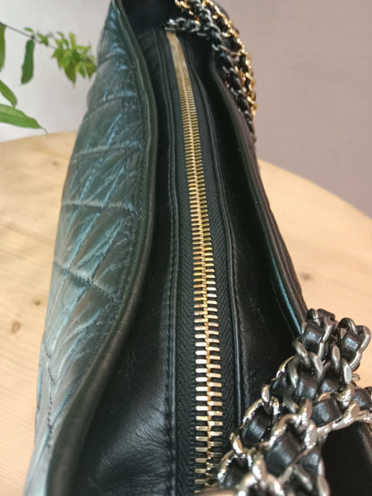 Chanel Gabrielle Medium Calfskin Black Series 24
