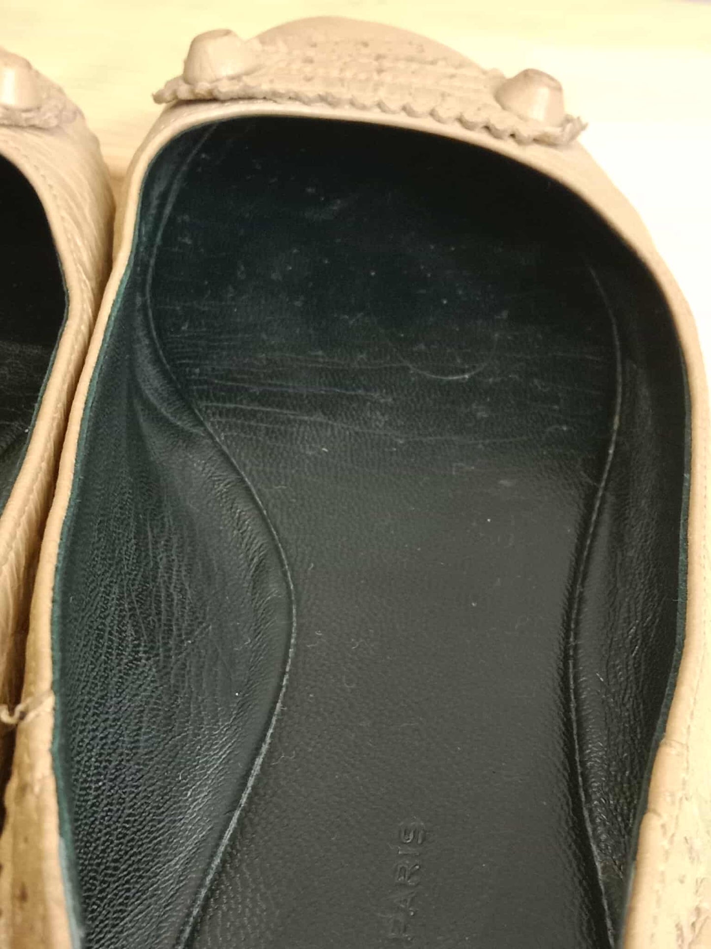 Balenciaga Beige Flat Shoes Size 38 1/2