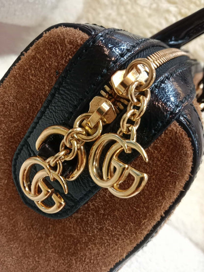 Gucci Ophidia Brown Suede Boston Bag