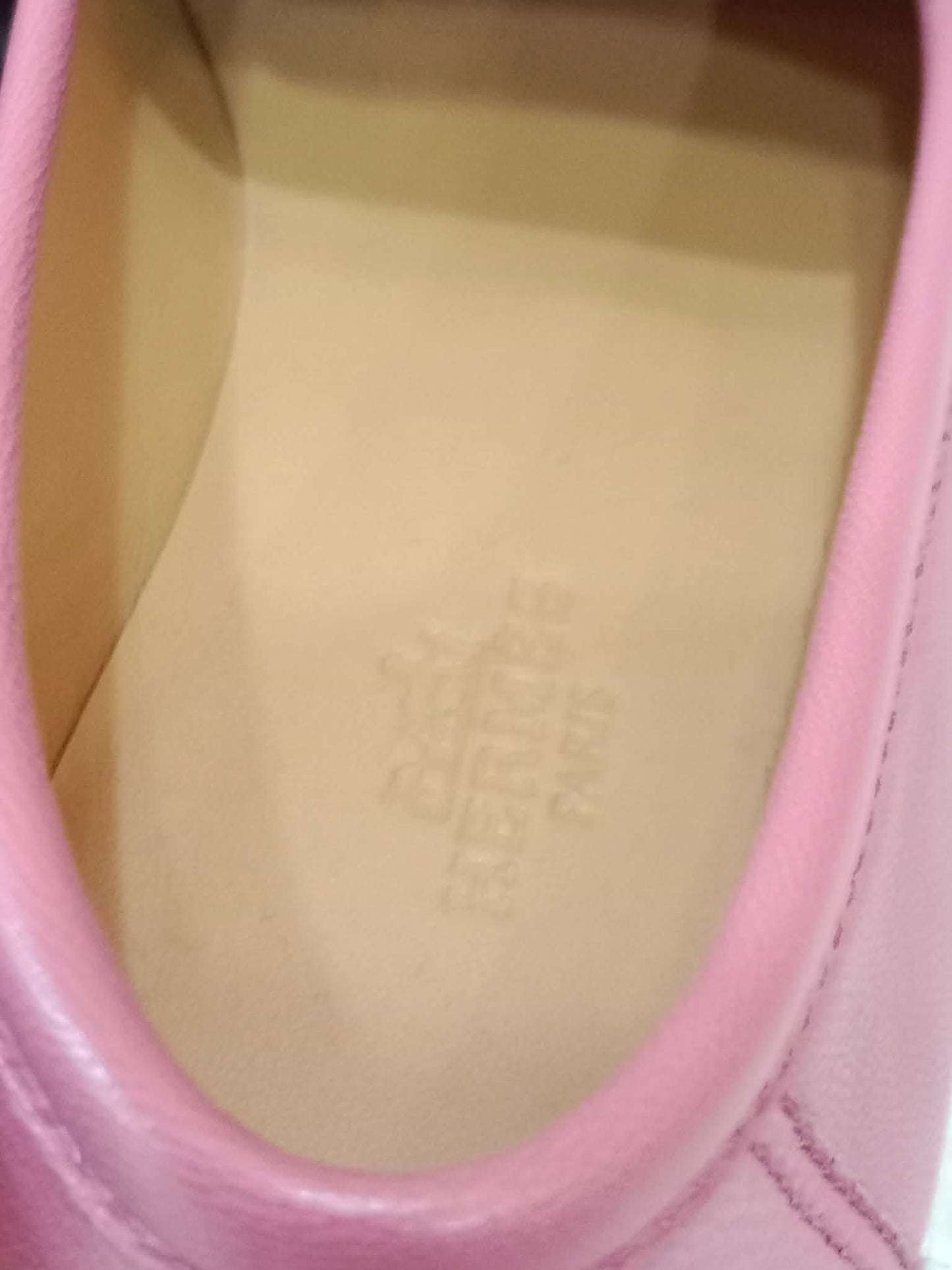 Hermes Colette Loafers Gold-Plated Roulis Size 35 Pink