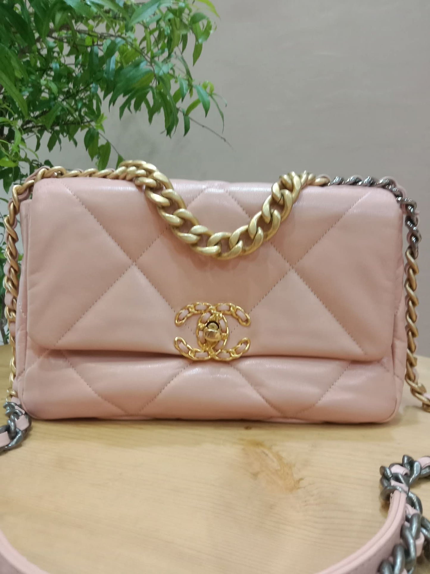 Chanel 19 Lambskin Light Pink Small Series 29