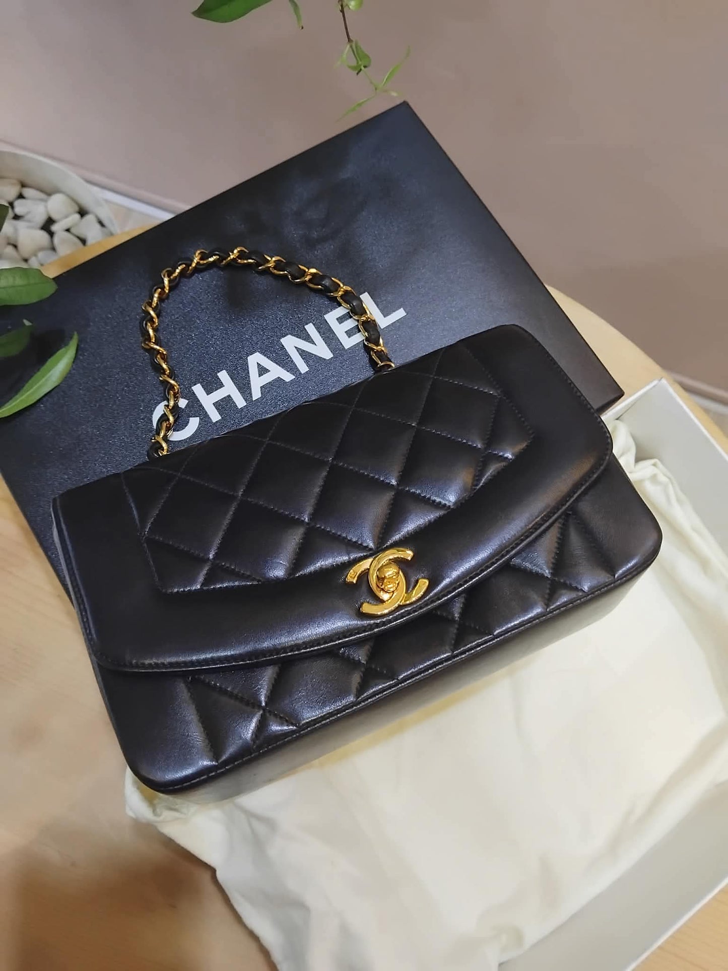 Chanel Diana Flap Bag Lambskin Black Series 3