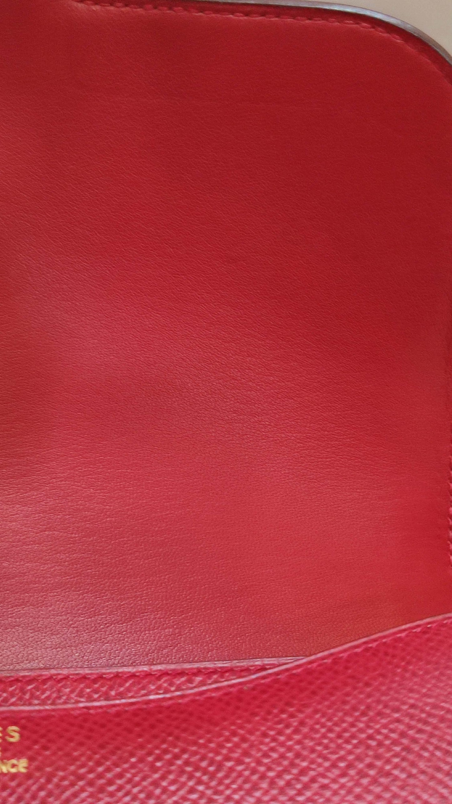 Hermes Constance 18 Red Courchevel Stamp Y Circle 1995