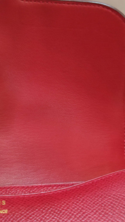 Hermes Constance 18 Red Courchevel Stamp Y Circle 1995
