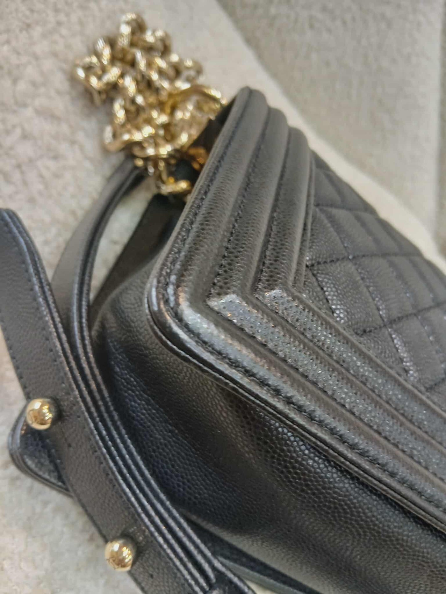 Chanel Leboy Caviar Old Medium Black Series 23