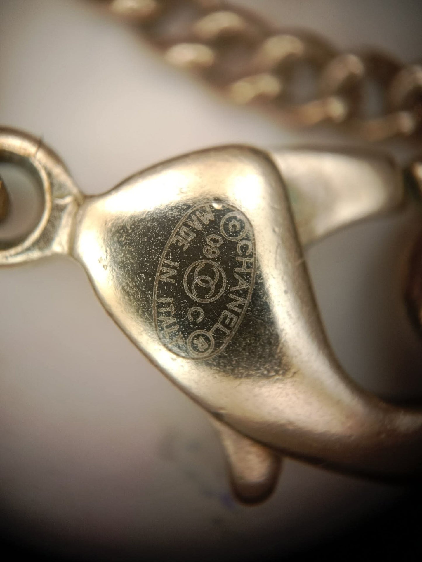 Chanel Crystal CC Pendant Crystal Necklace Silver