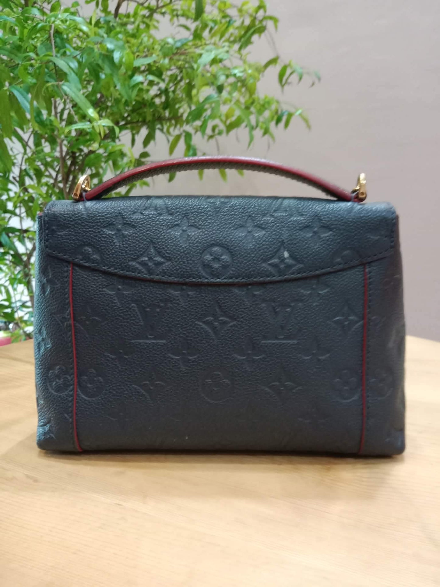 Louis Vuitton Marine/Rouge Monogram Empreinte Leather Blanche BB Bag
