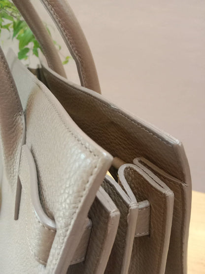 Saint Laurent Sac De Jour Taupe Grained Leather