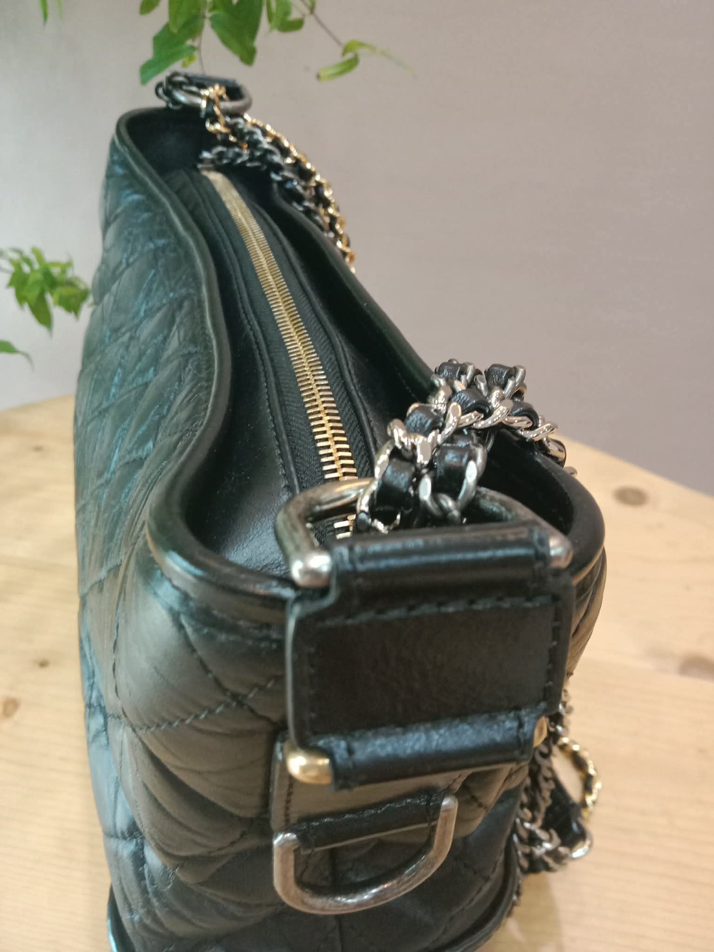 Chanel Gabrielle Medium Calfskin Black Series 24