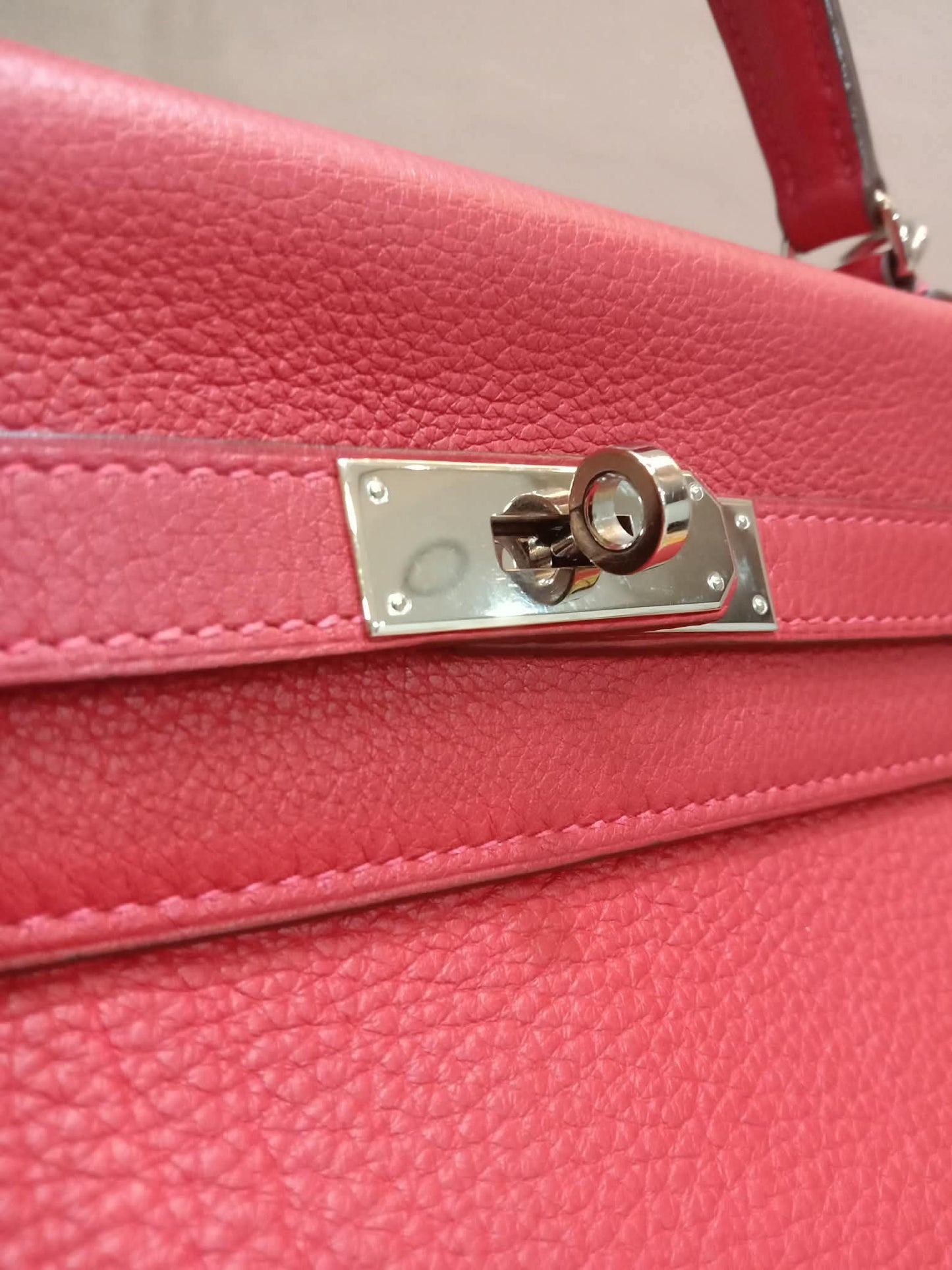 Hermes Kelly 32 Rouge Casaque Togo Stamp I Square 2005