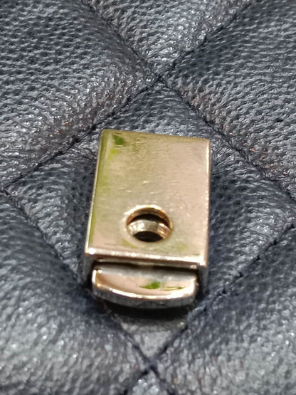 Chanel CC Box Wallet On Chain Caviar Navy Blue Series 27