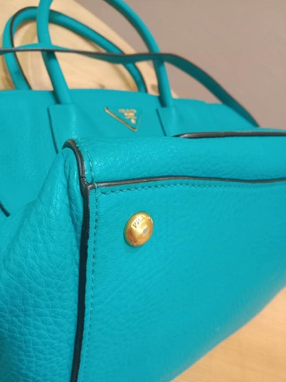 Prada Vitello Daino Turquoise Bag