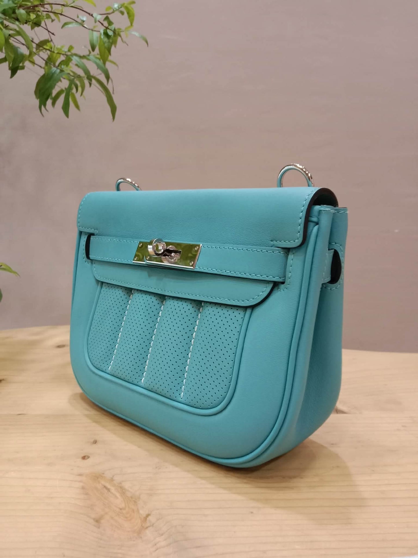 Hermes Berlin Mini Bleu Atoll Swift Stamp T 2015