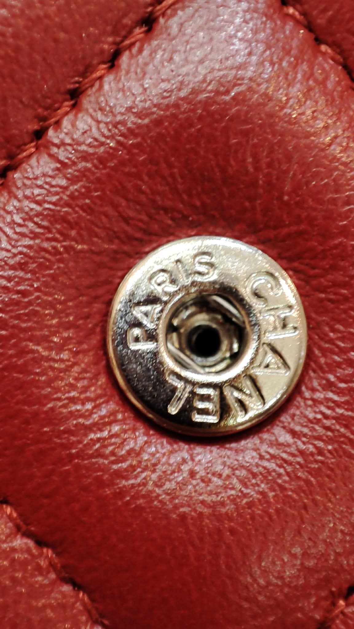 Chanel Wallet on Chain Red Lambskin Series 16