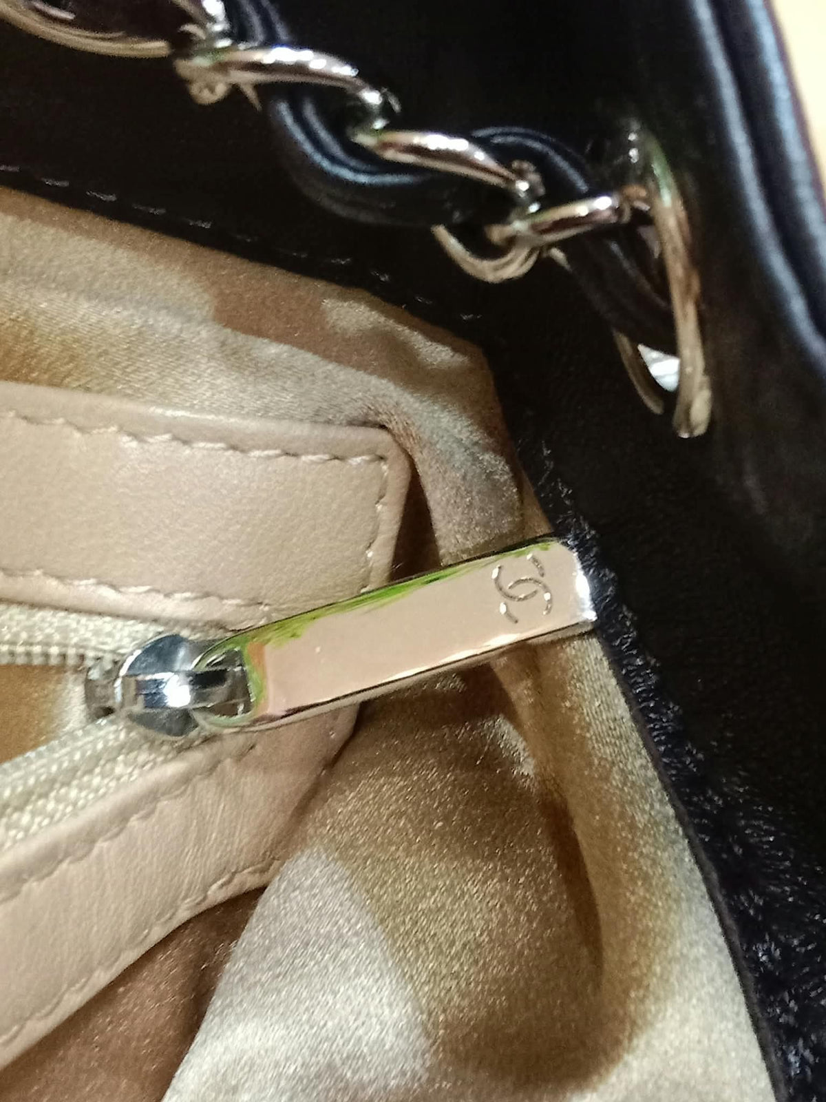 Chanel Drawstring Lambskin Black Tote Bag Series 8