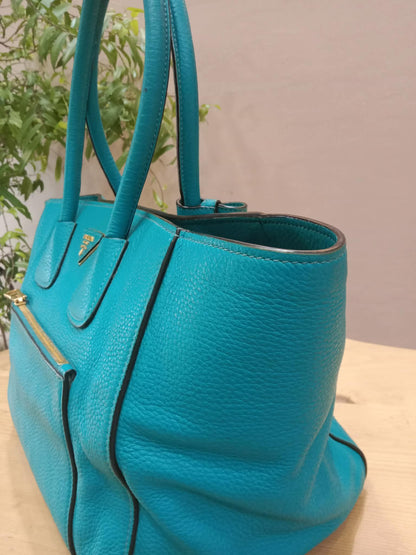 Prada Vitello Daino Turquoise Bag