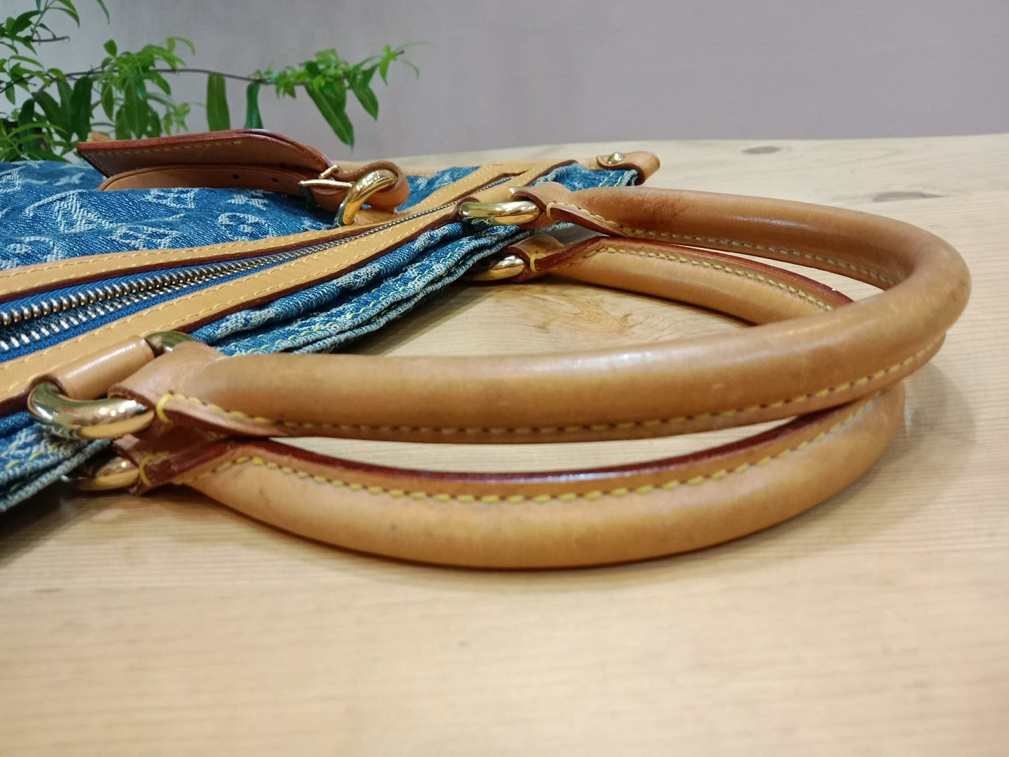 Louis Vuitton Monogram Denim Sac Plat Blue