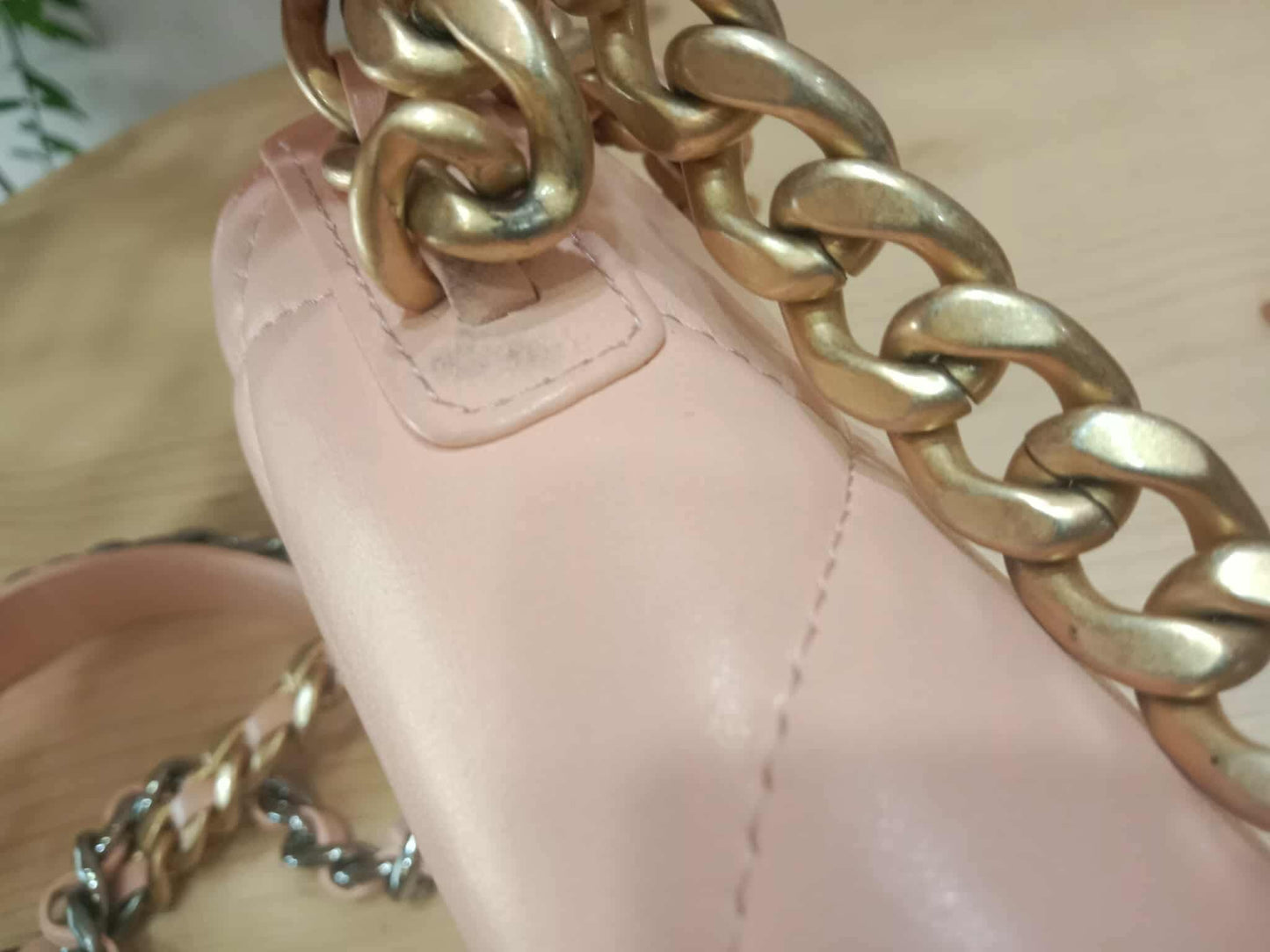 Chanel 19 Wallet on Chain Peach in Quilted Lambskin Microchipped