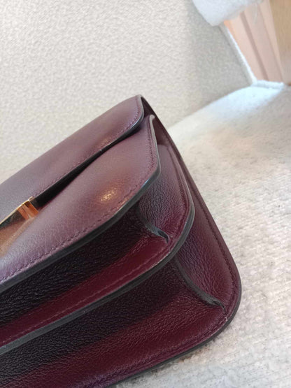 Hermes Constance 24 Evercolor Bordeaux Stamp C 2018