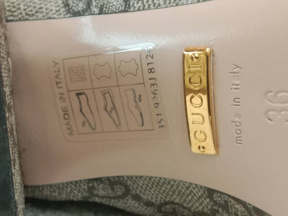 Gucci Blondie GG Supreme ankle Boots GG Medallion Size 26