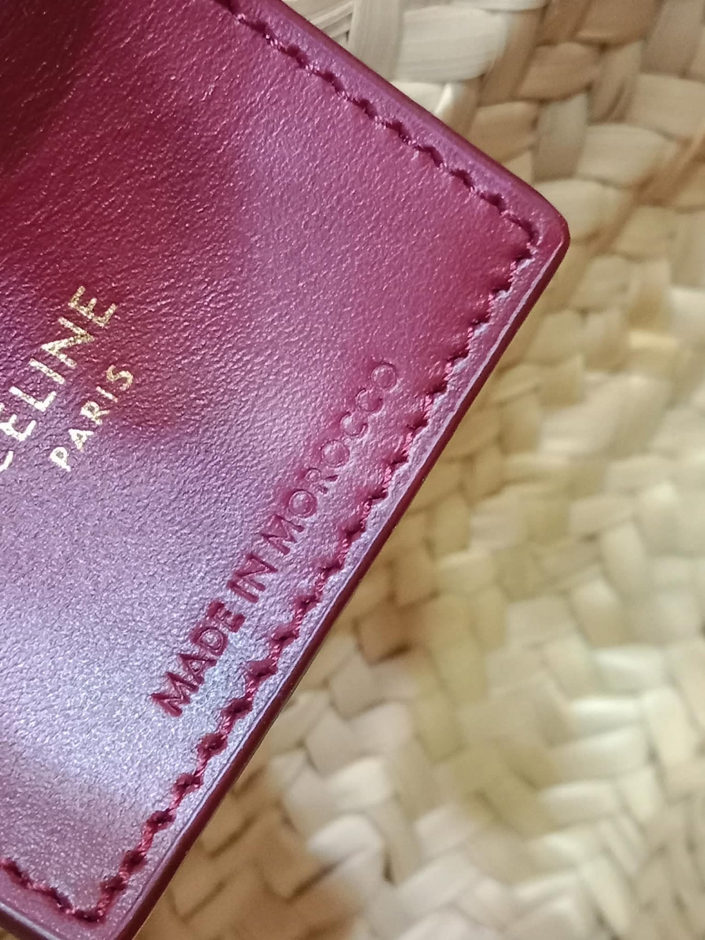 Celine Triomphe Panier Basket Purple Bag