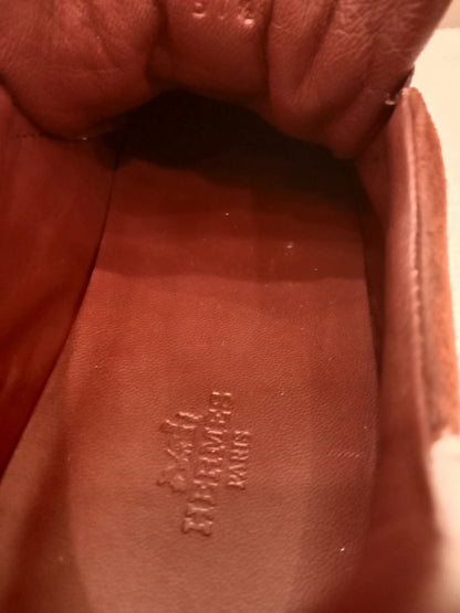 Hermes Miles Sneakers Bordeaux Suede Size 37.5