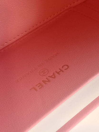 Chanel Vanity Tophandle Lambskin Pink Microchipped