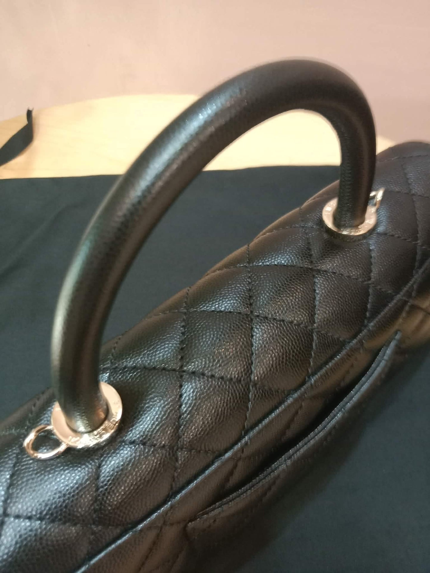Chanel Cocohandle Eastwest Top Handle Caviar Bag Black