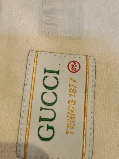Gucci GG Monogram Platform Sneakers Ivory/Black Size 35.5