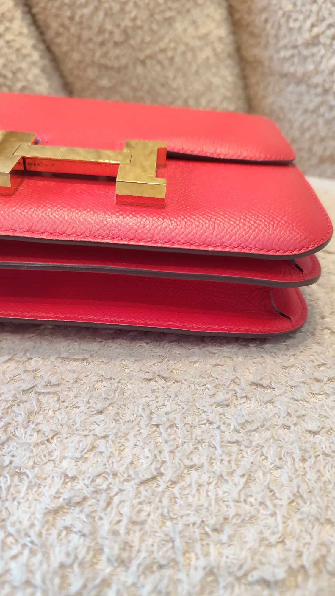 Hermes Constance 18 Epsom Rouge Stamp D 2019