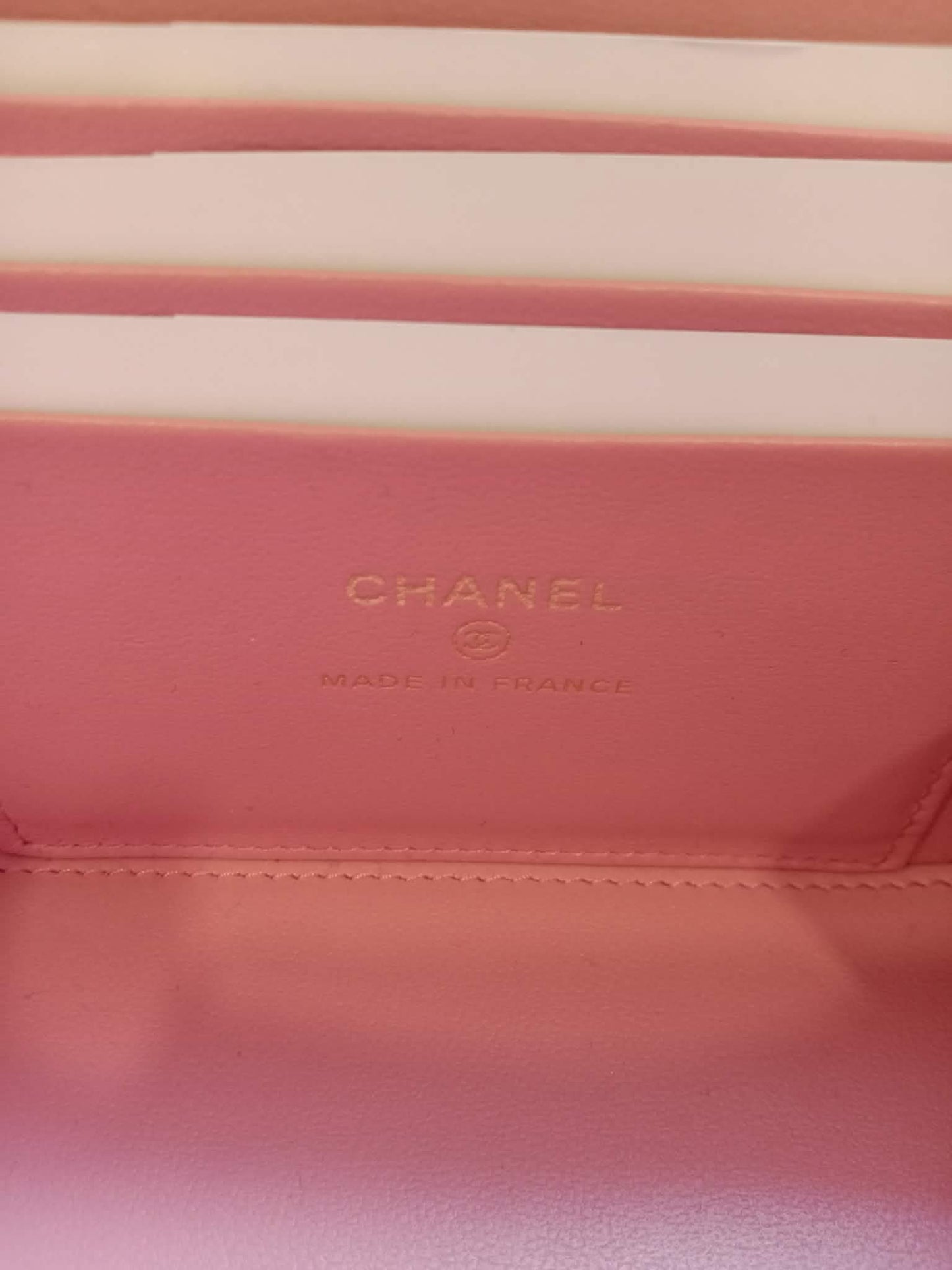 Chanel Vanity Tophandle Lambskin Pink Microchipped