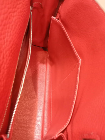 Hermes Kelly 32 Rouge Casaque Togo Stamp I Square 2005