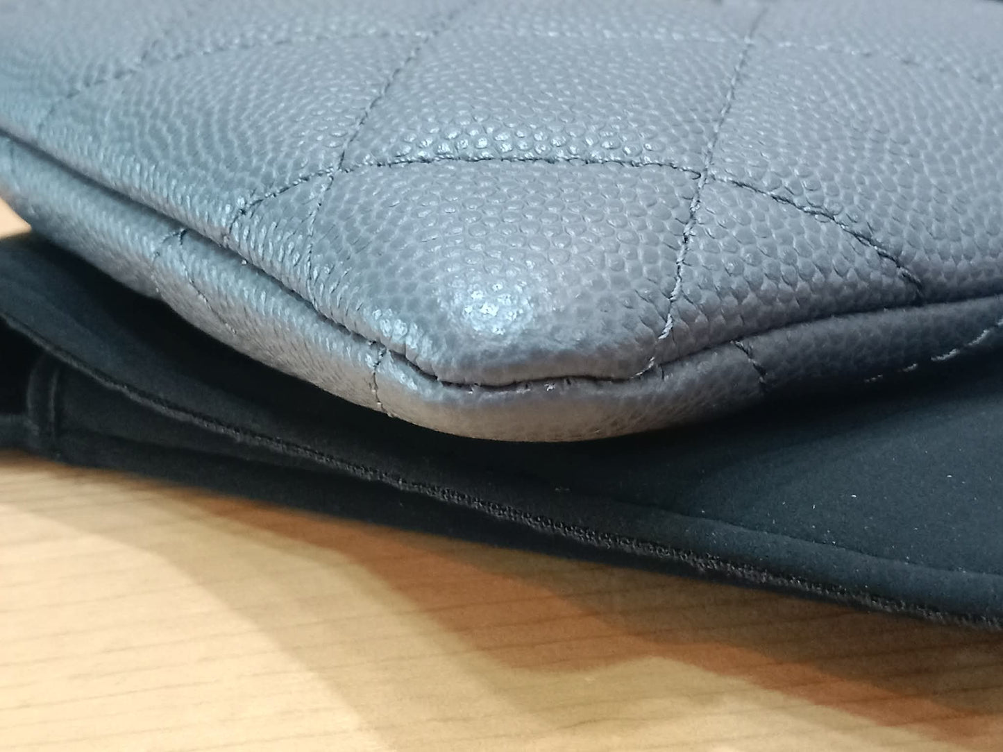 Chanel Quilted Caviar Crystal CC Zipped Coin Purse Dark Grey Diamond Quilted Multicolored Crystal Embellished CC Logo Microchipped