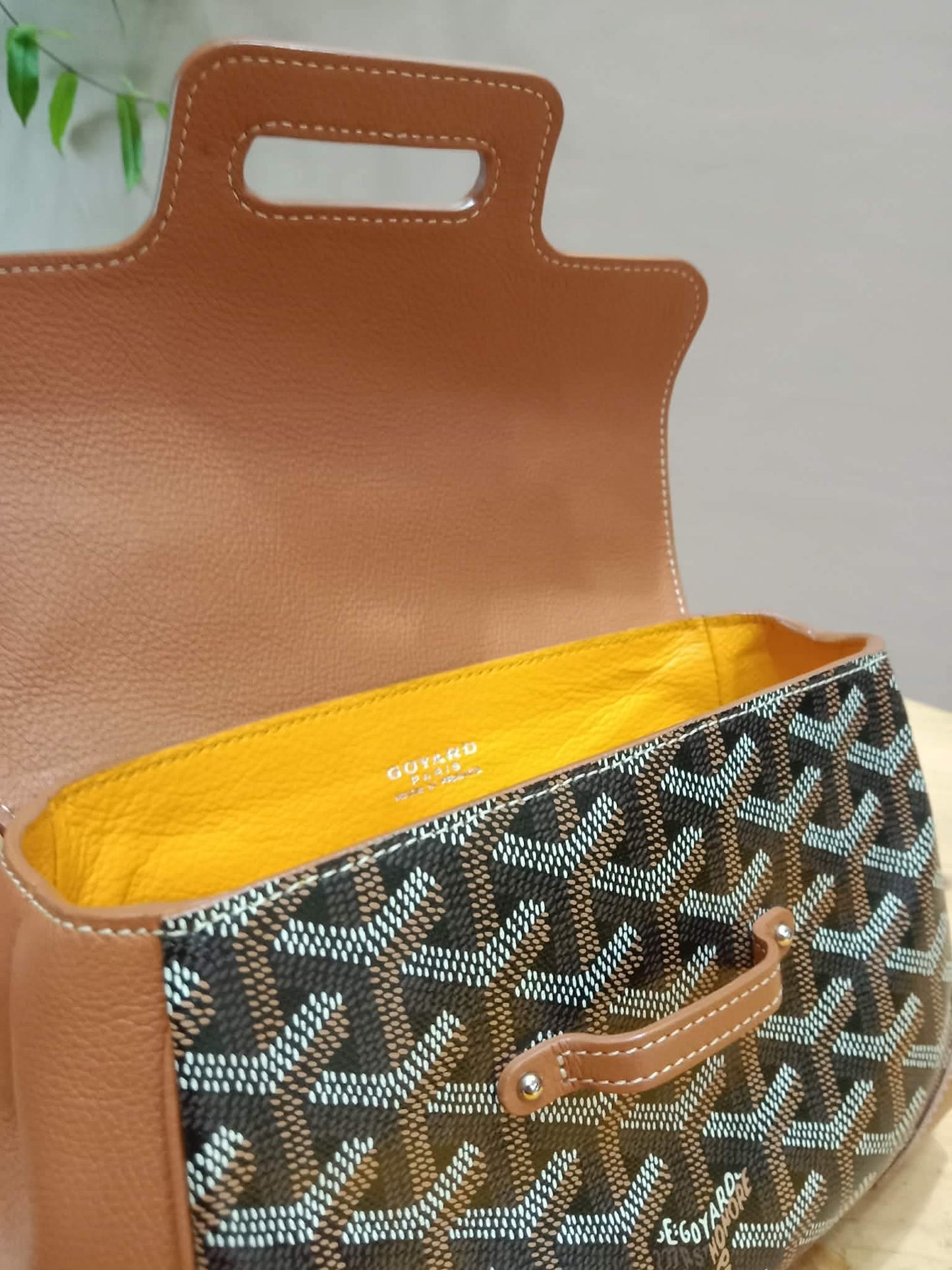 Goyard Saigon Souple Mini Tophandle Bag Bag Black/Tan