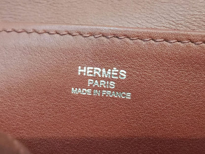 Hermes Halzan 22 Burgundy Clemence Stamp A 2017