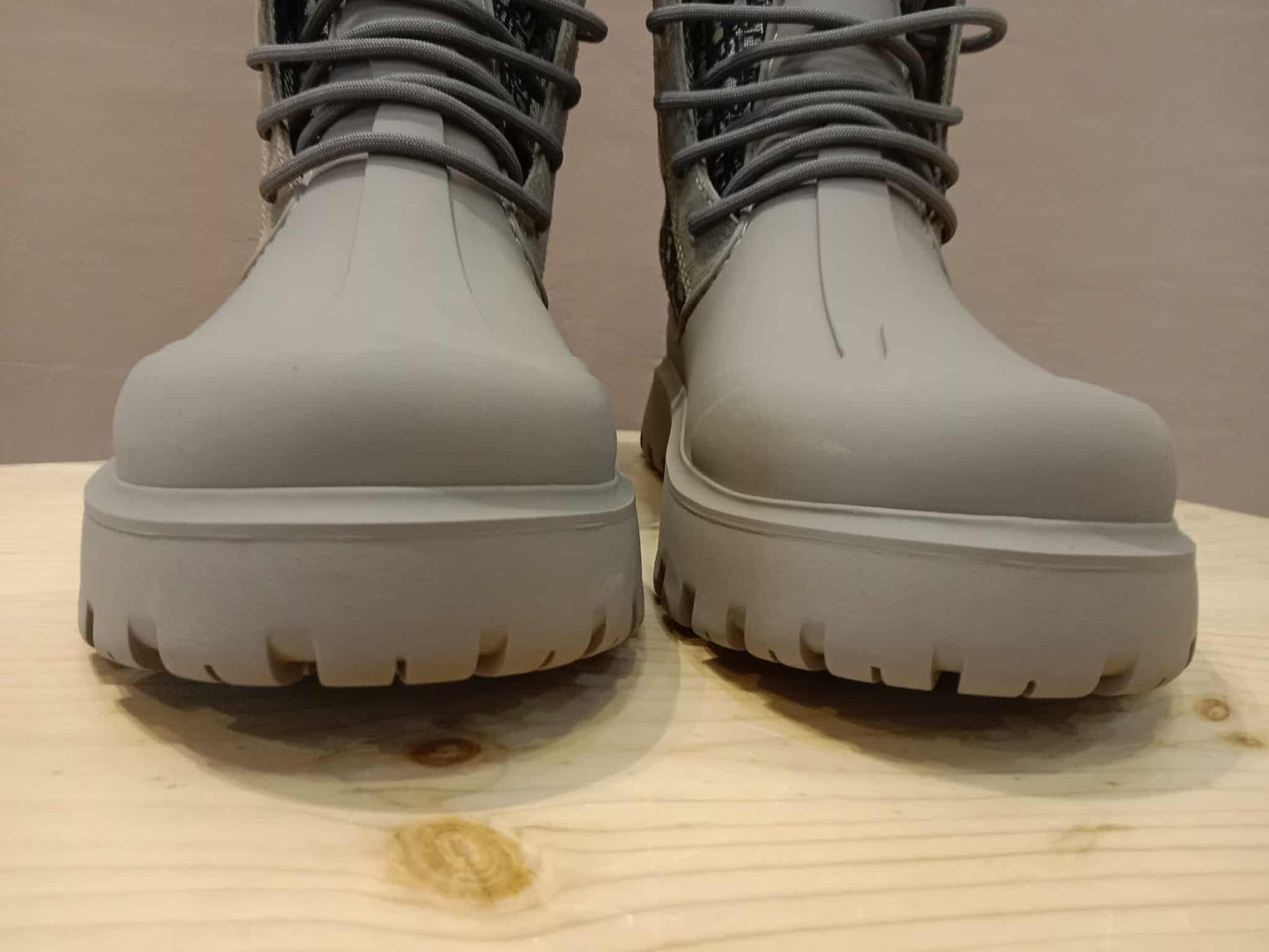 Dior Boots Garden Lace Up Rubber Jaq Size 39