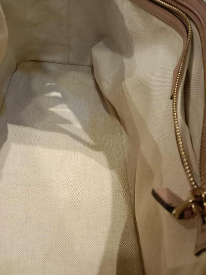 Gucci Beige Microguccissima Nice Patent Leather Satchel Bag
