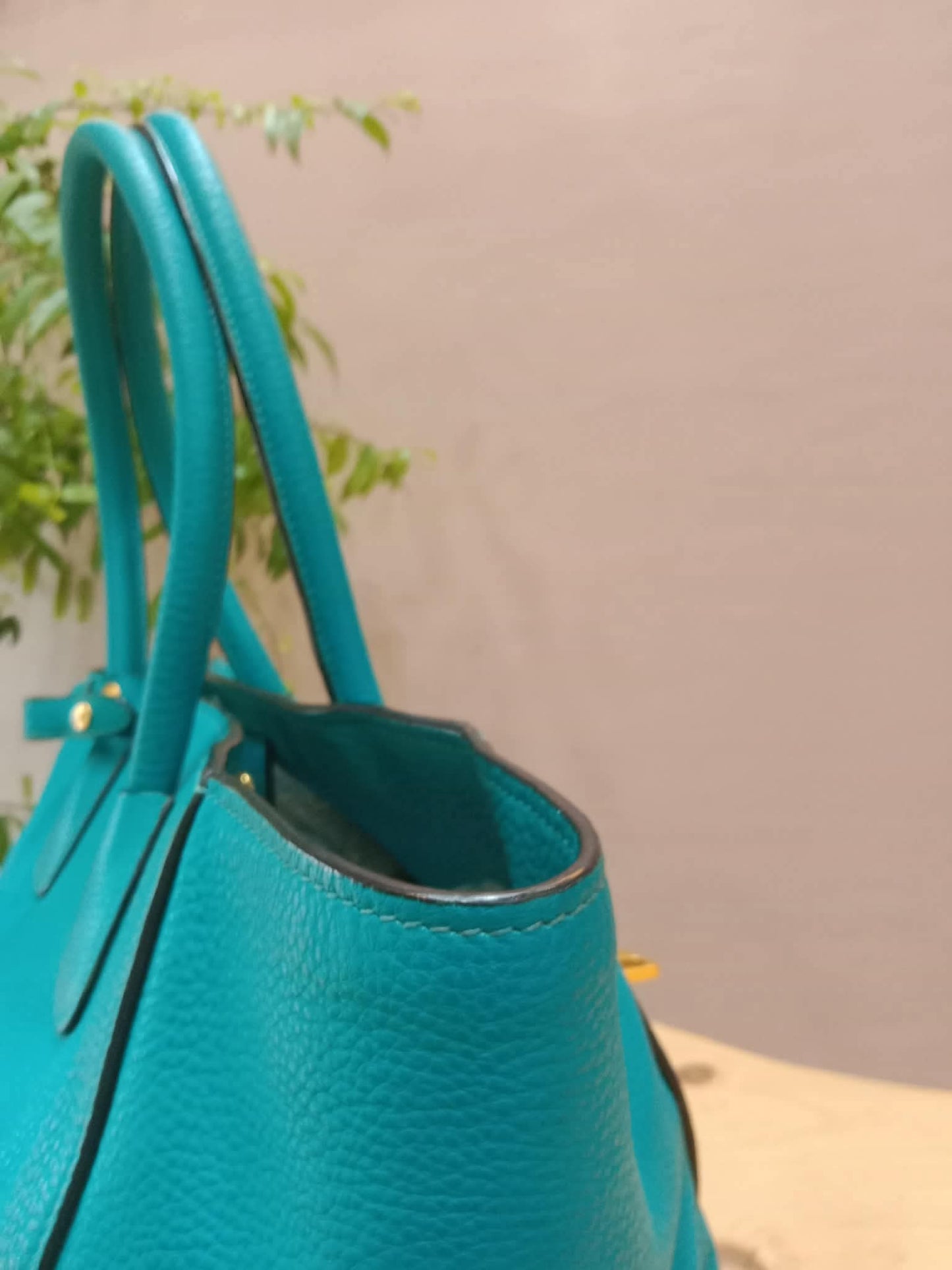 Prada Vitello Daino Turquoise Bag