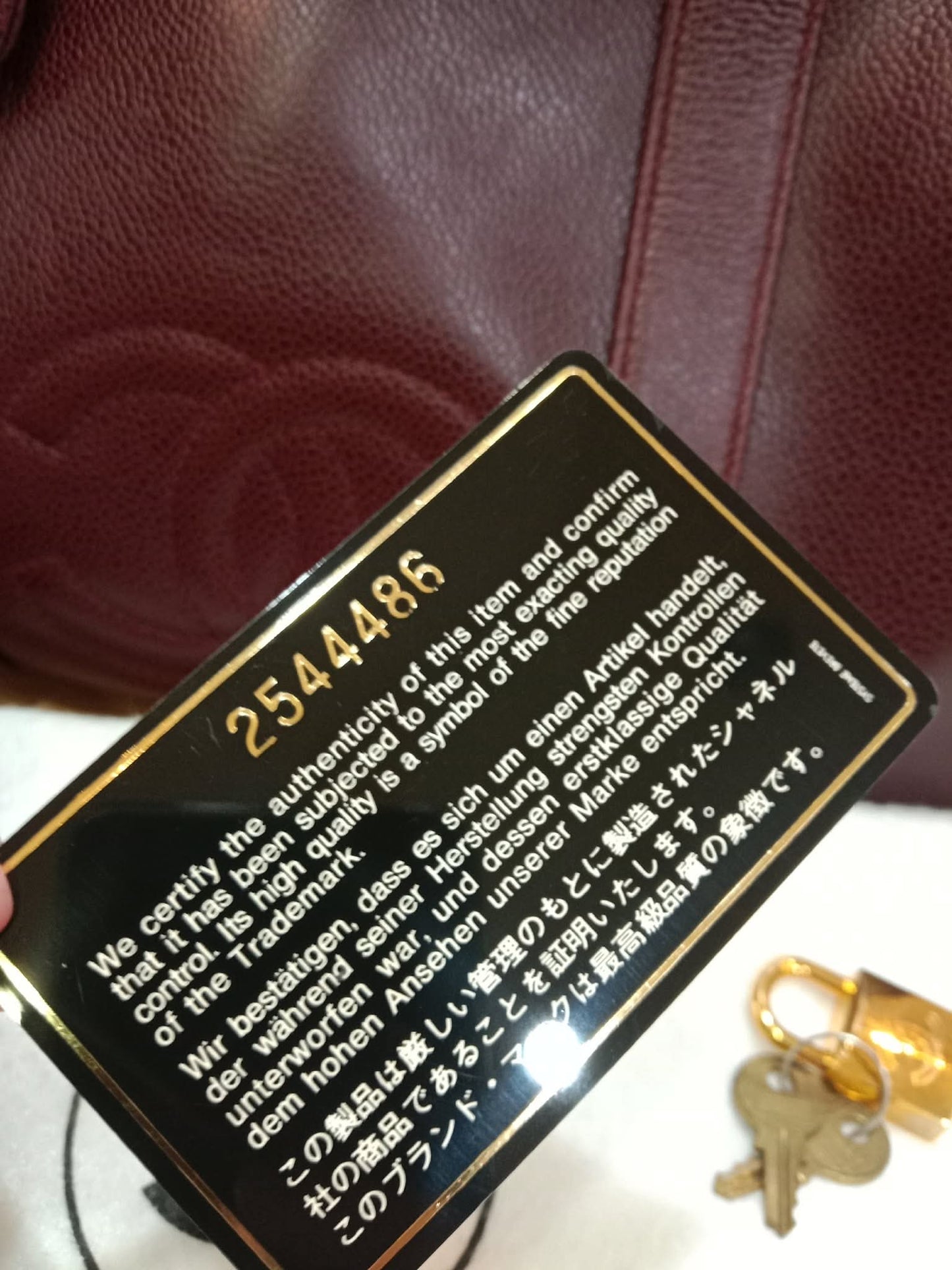 Chanel Boston Bag Burgundy Caviar Series 2