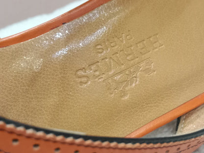 Hermes Slingback Mules Orange size 36