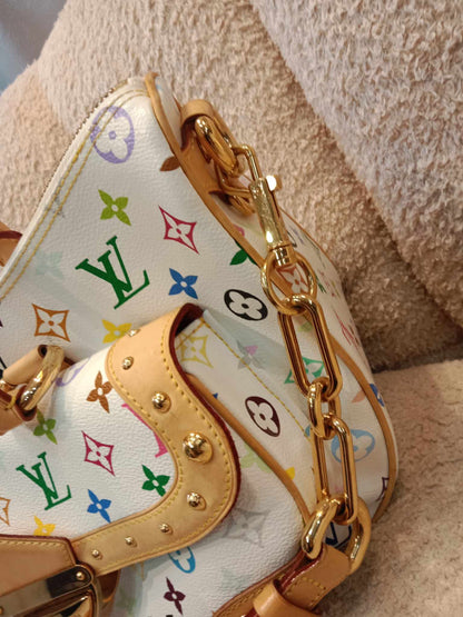 Louis Vuitton x Takashi Murakami Rita White Multicolor Monogram Canvas