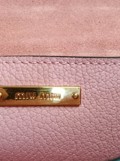 Miu Miu Lady Shoulder Bag Crafted Calfskin Pink