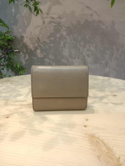 Celine Beige Trifold Wallet