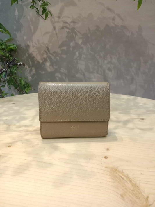 Celine Beige Trifold Wallet