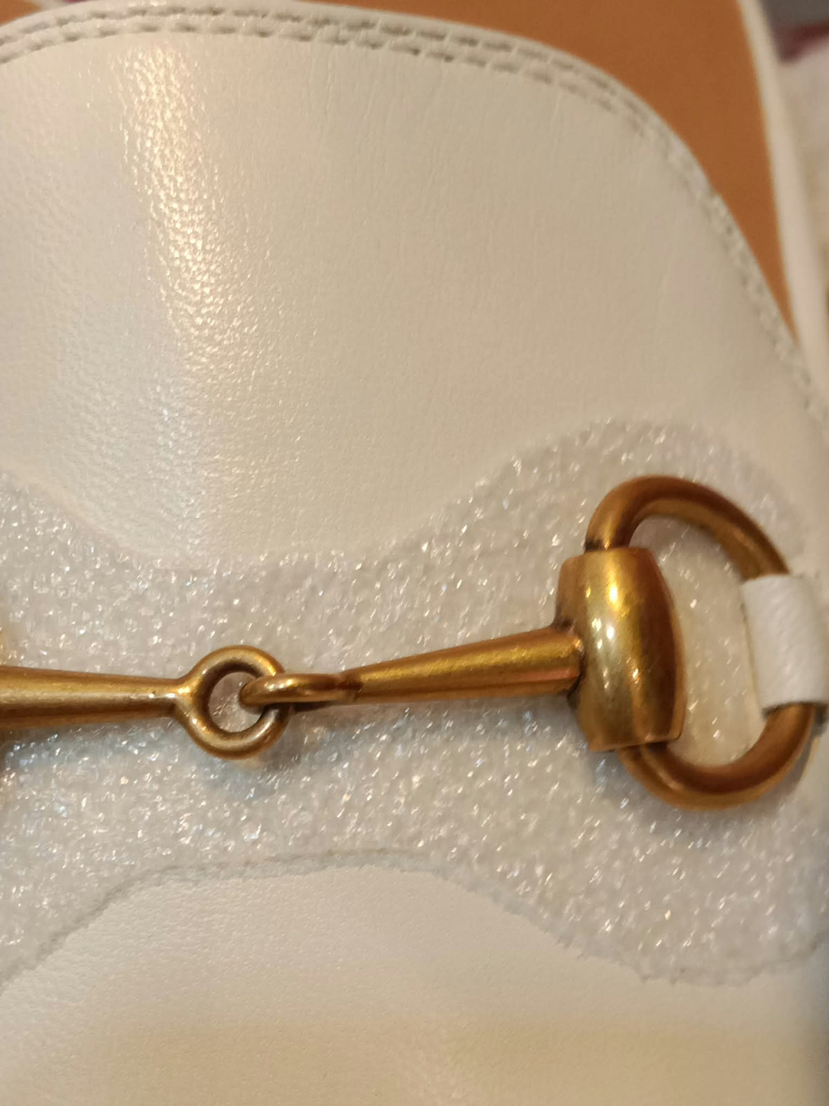 Gucci Princetown Horsebit Mules White Size 38